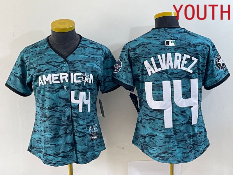 Youth Houston Astros #44 Alvarez American League Nike Green 2023 MLB All Star Jersey